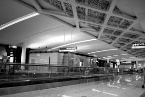 Istanbul Airport transit corridor between connecting gates